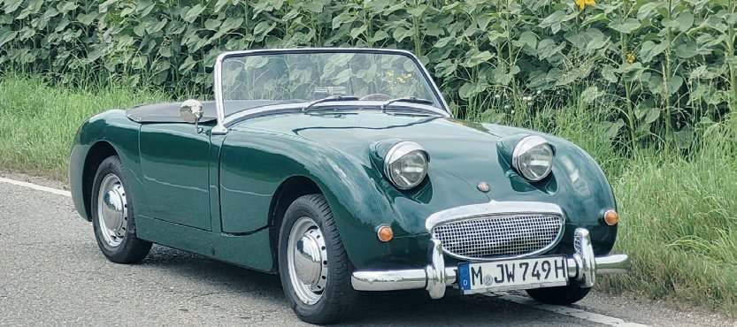 Grüner Austin-Healey Sprite Mk I „Frog Eye“
